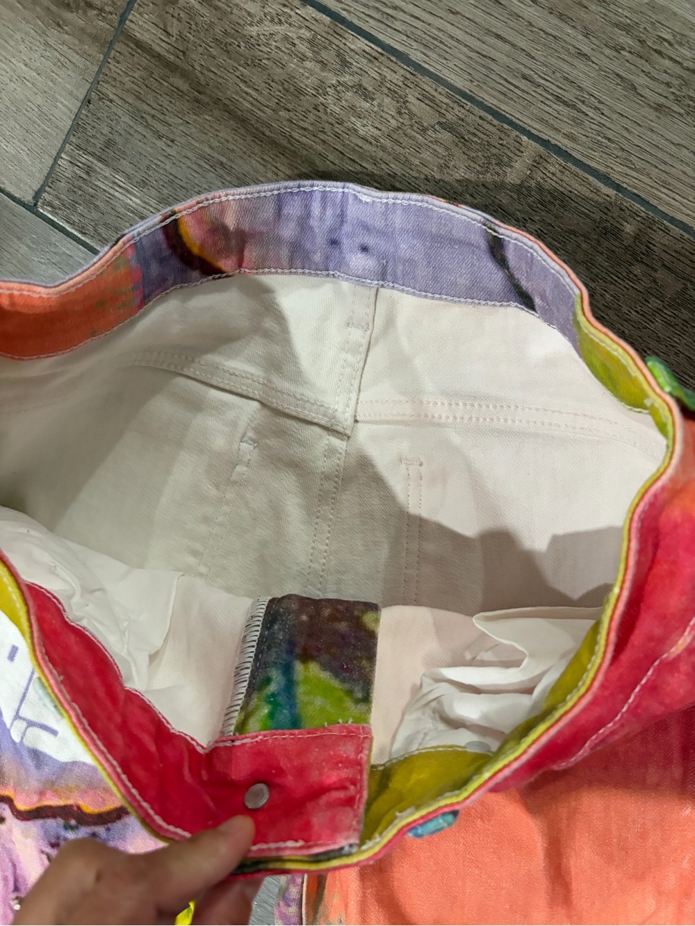 Multicolor Abstract Paint-Splash Jeans - Picture 6 of 13